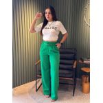CALÇA PANTALONA ALFAIATARIA VERDE 