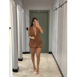 CONJUNTO AMANDA SHORT MARROM