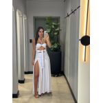 VESTIDO SARAH BABADO BRANCO