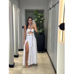 VESTIDO SARAH BABADO BRANCO