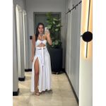 VESTIDO SARAH BABADO BRANCO