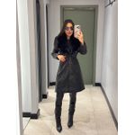 SOBRETUDO ANTONIA COURO PRETO