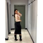 VESTIDO LUA NULA MANGA PRETO