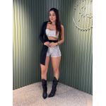 BLAZER MACACÃO NULA MANGA PRETO E BRANCO