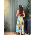 VESTIDO INDIANO ESTAMPADO AZUL COM ESTAMPA