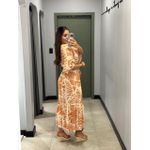 VESTIDO ISIS LARANJA ESTAMPADO