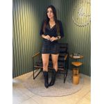 VESTIDO LARA MANGA LONGA PRETO