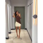 BLUSA JU ASSIMÉTRICA MARROM
