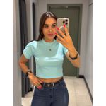 CROPPED LIVIA CANELADO AZUL BEBE