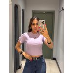 CROPPED LIVIA CANELADO LAVANDA