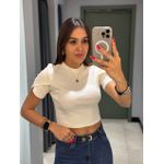 CROPPED LIVIA CANELADO OFF WHITE