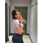 CROPPED LIVIA CANELADO LAVANDA