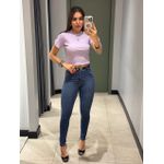 CROPPED LIVIA CANELADO LAVANDA