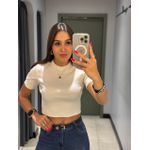 CROPPED LIVIA CANELADO OFF WHITE