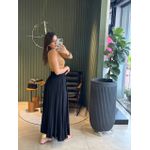 SAIA LONGA CÓS ELASTICO PRETO