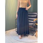 SAIA LONGA CÓS ELASTICO PRETO
