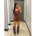 CONJUNTO REBECA SHORT MARROM
