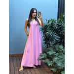 VESTIDO MILENA LONGO ROSA