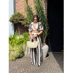 CONJUNTO ANAIH CROCHÊ CREME / PRETO