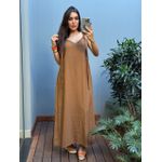 VESTIDO MANUELA ALFAIATARIA MARROM