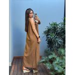 VESTIDO MANUELA ALFAIATARIA MARROM
