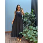VESTIDO MILENA LONGO PRETO