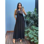 VESTIDO MILENA LONGO PRETO