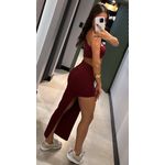 VESTIDO MAYA FENDA MARSALA