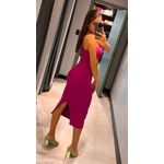 VESTIDO DUDA ABERTURAS FUCSIA