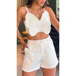 CONJUNTO BORBOLETA ALFAIATARIA OFF WHITE