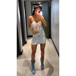 CORSELET TULE LUREX BRANCO