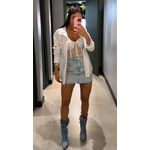 CORSELET TULE LUREX BRANCO
