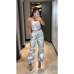 CONJUNTO JOGGER METALIZADO PRATA