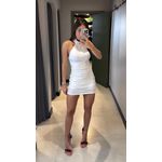 VESTIDO GOLA STRASS BRANCO