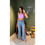CALÇA JEANS MAXI FENDA 