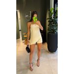 CONJUNTO BLUSA ASSIMÉTRICA BEGE