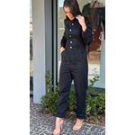 MACACÃO SARJA LIVIA PRETO