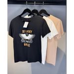 T-SHIRT BE LUCKY PRETO