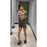 BERMUDA JEANS ESTONADA JEANS PRETO