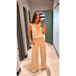 CONJUNTO ALFAIATARIA CALÇA PANTALONA NUDE