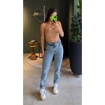 CALÇA MOM JEANS MARMORIZADA 