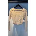 CROPPED VIES CANELADO BEGE