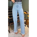 CALÇA JEANS WIDE LEG CÓS ELASTICO 