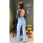 CALÇA JEANS WIDE LEG CÓS ELASTICO 