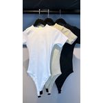 BODY CANELADO MANGUINHA OFF WHITE