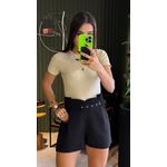 BODY CANELADO MANGUINHA AREIA