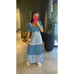 VESTIDO ANA LISTRADO LISTRADO AZUL BRANCO