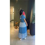 VESTIDO ANA LISTRADO LISTRADO AZUL BRANCO