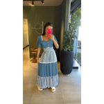 VESTIDO ANA LISTRADO LISTRADO AZUL BRANCO