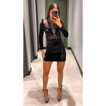 VESTIDO VELUDO HANNA PRETO